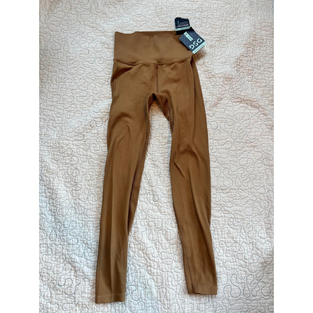 DSG Momentum Seamless High-Rise 7/8 Leggings Brown Ribbed Women's Size XS